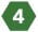green hexagon number 4