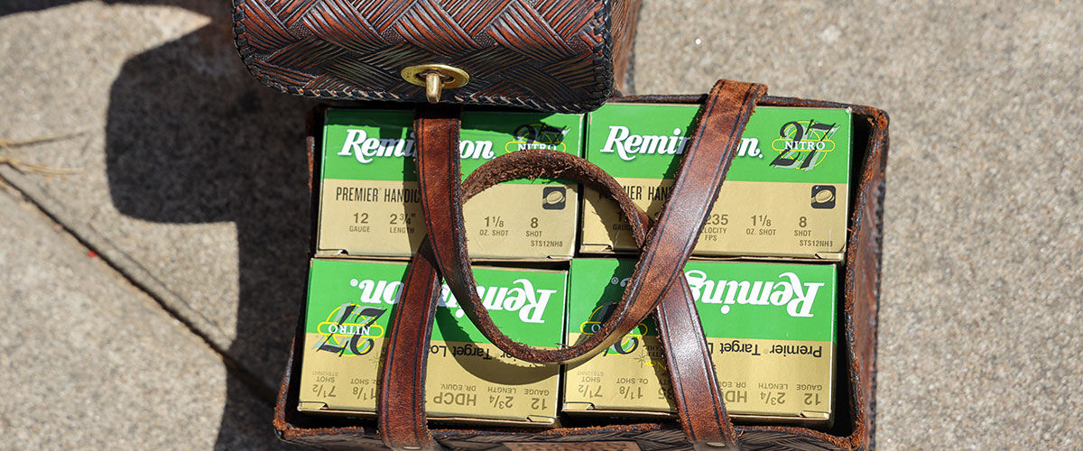 4 boxes of Remington Nitro 27 in an ammo bag