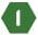 green hexagon number 1