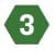 green hexagon number 2