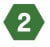 green hexagon number 2