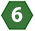 green hexagon number 5