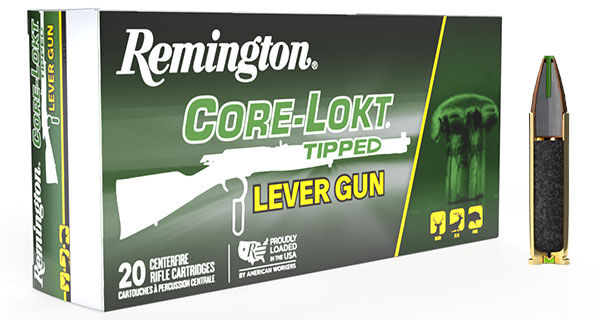 Core-Lokt Tipped Lever Gun box and rendering