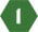 green hexagon number 1