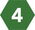 green hexagon number 4