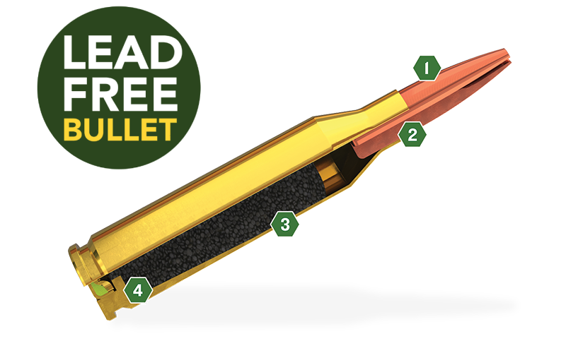 Cutaway Rendering with marked numbers and a Lead Free sticker