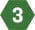 green hexagon number 3
