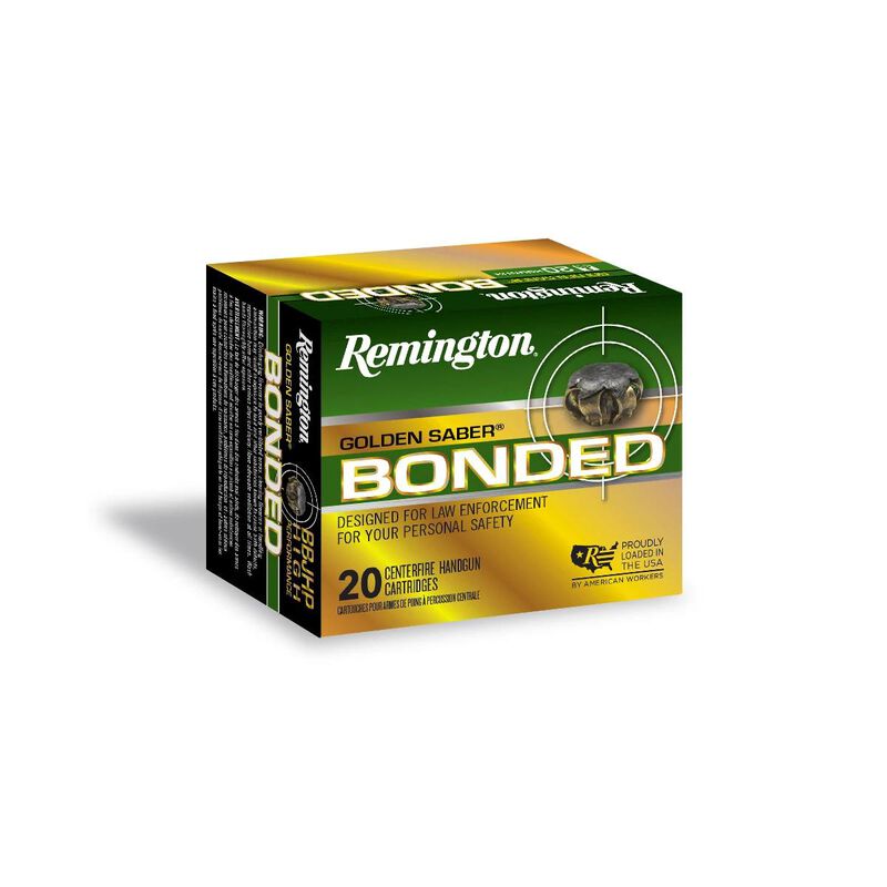 Golden Saber Bonded, 40 S&amp;W, 180 Grain, Bonded Brass Jacketed Hollow Point, 1015 fps
