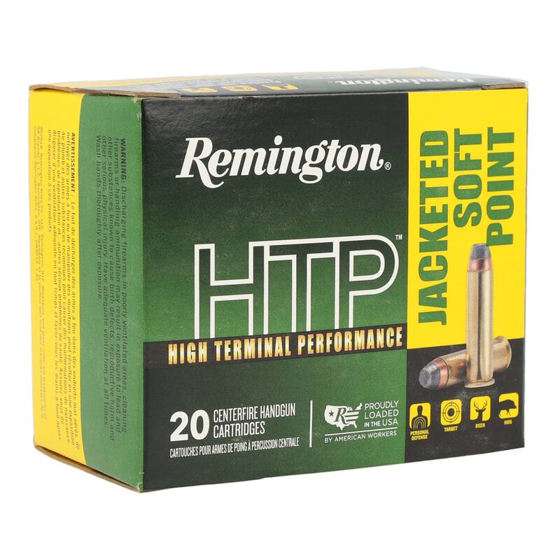 High Terminal Performance, 44 Rem Magnum, 240 Grain, Jacketed Soft Point, 1180 fps