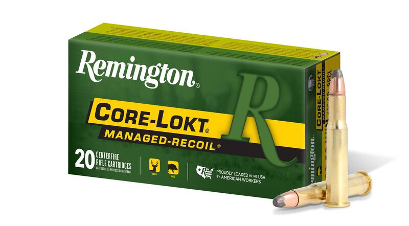 Managed Recoil, 30-30 Win, 125 Grain, Core-Lokt Soft Point, 2175 fps