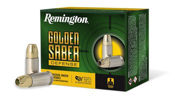 Golden Saber Defense, 9mm Luger, 147 Grain, Brass Jacketed Hollow Point, 990 fps