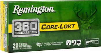 Core-Lokt, 360 Buckhammer, 180 Grain, Soft Point Core Lokt, 2400 fps