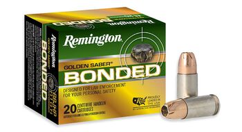 Golden Saber Bonded, 9mm Luger +P, 124 Grain, Bonded Brass Jacketed Hollow Point, 1125 fps