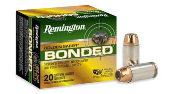 Golden Saber Bonded, 40 S&W, 180 Grain, Bonded Brass Jacketed Hollow Point, 1015 fps